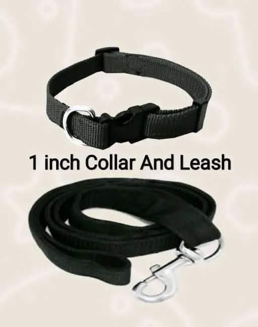 Mukundhas 1 Inch Dog Collar with Leash