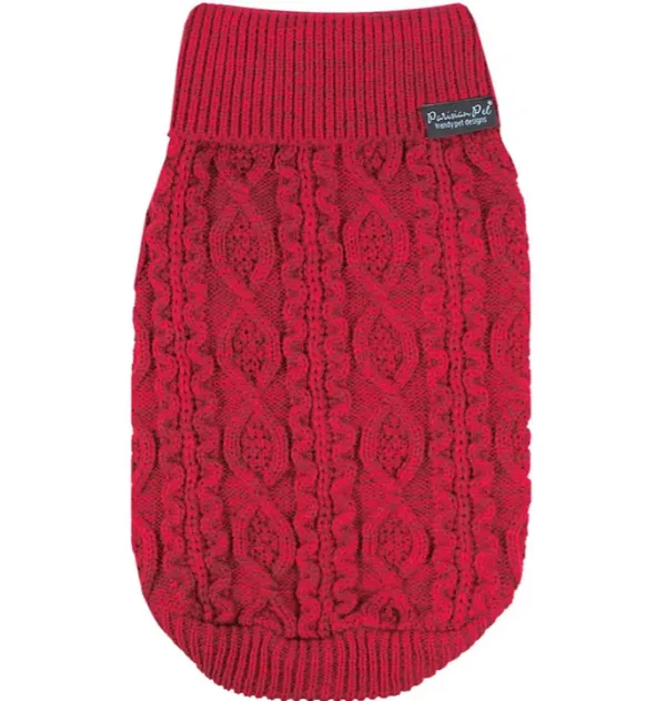 Parisian Pet Cable Knit Sweater