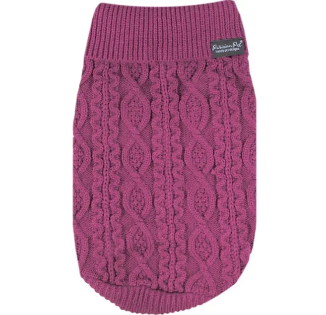 Parisian Pet Cable Knit Sweater