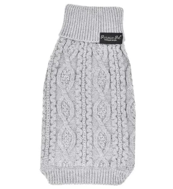 Parisian Pet Cable Knit Sweater
