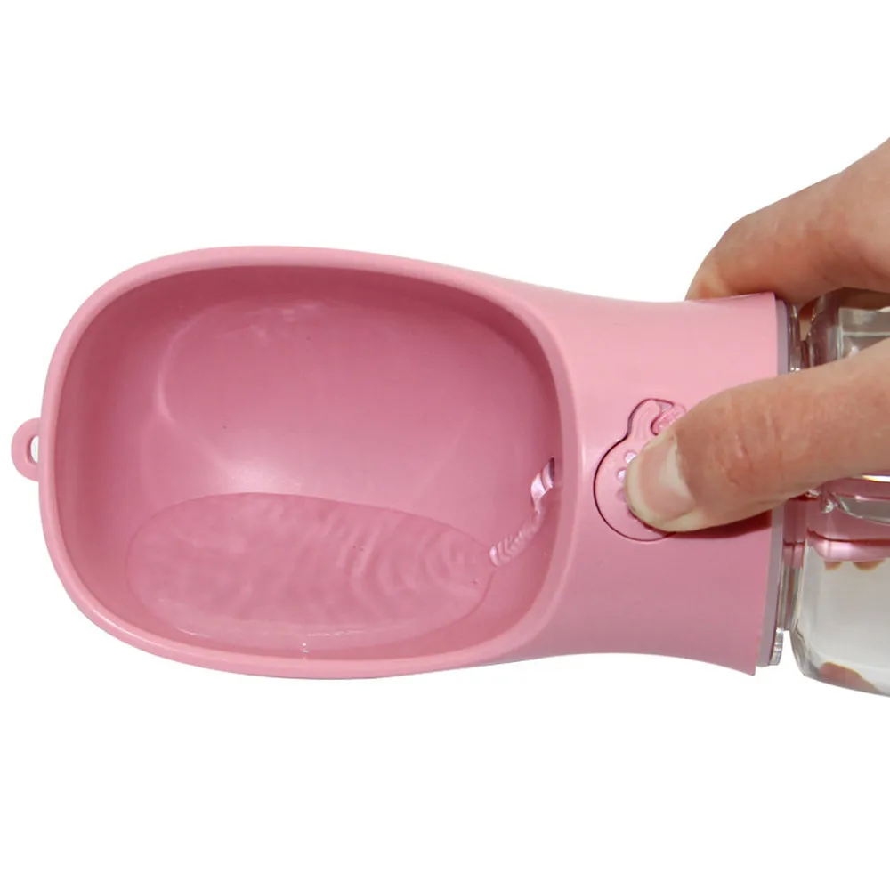 PAWS ASIA Suppliers Low Moq Wish New Outdoor 550ML Plastic Portable Preform Pet Travel Water Bottle For Dogs