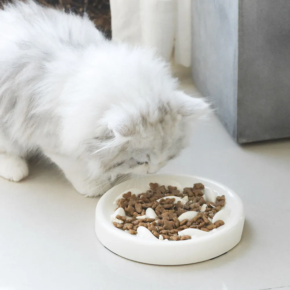 PAWS ASIA Wholesale Melamine Modern Non Slip Portable Slow Eating Pet Lick Dog Plates Cat Bowls
