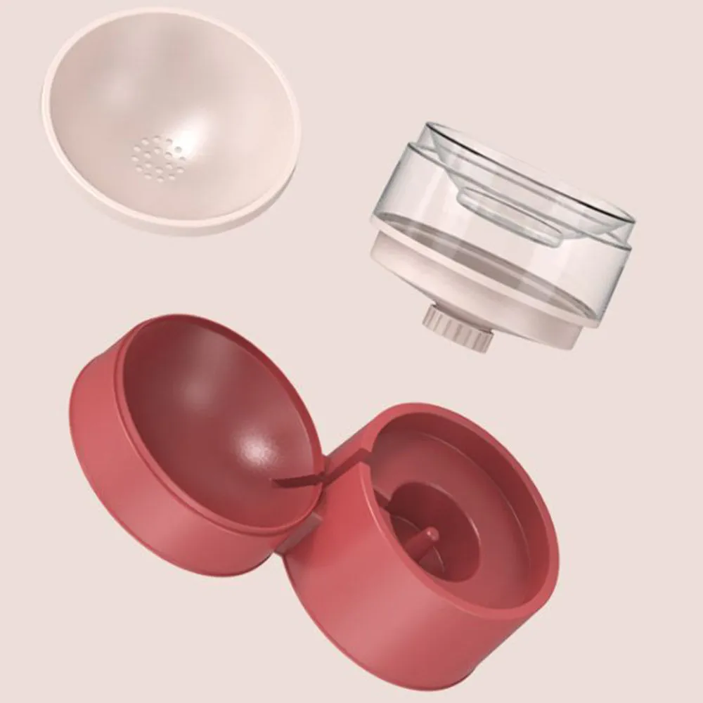 PAWS ASIA Wholesale New Plastic Multifunctional 2 In 1 Elevated Double Cat Bowl Dog Feeder