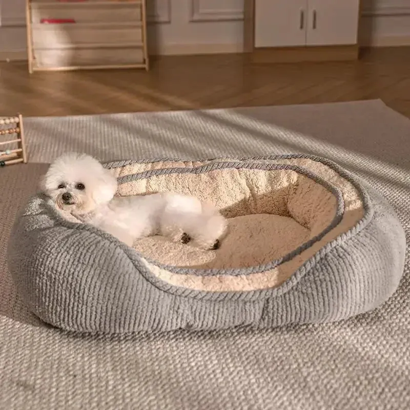 Pet Dog Bed Sofa - Deep Sleeping Beds for Small, Medium, Large Dogs, Detachable Winter Warm Cushion, Cat House Kennel Mat, Pet Products