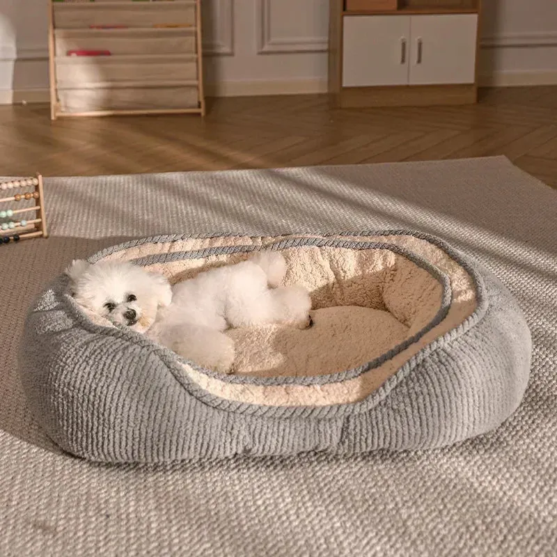 Pet Dog Bed Sofa - Deep Sleeping Beds for Small, Medium, Large Dogs, Detachable Winter Warm Cushion, Cat House Kennel Mat, Pet Products