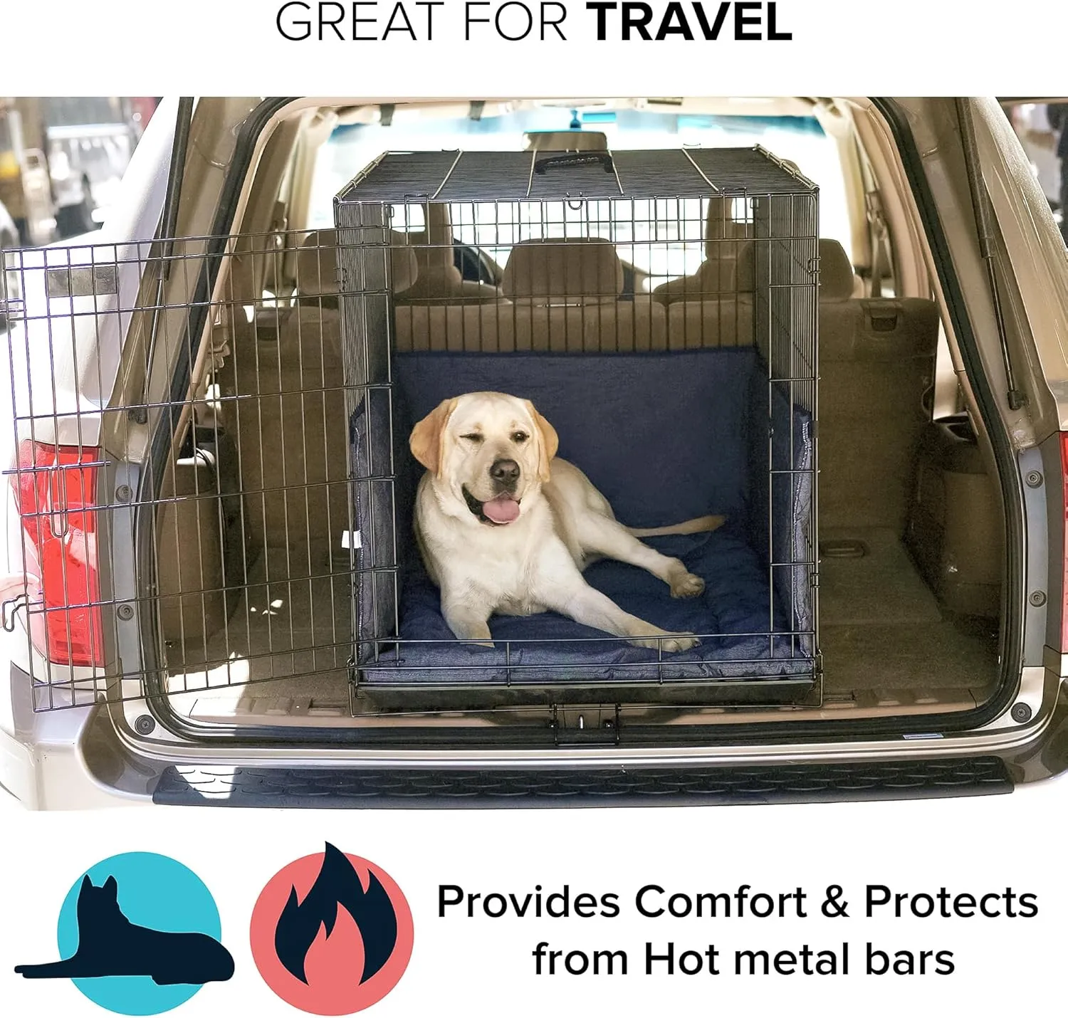 Pet Dreams 3-Piece Set Includes Dog Crate Cover, Dog Mat & Bumper Pad- Washable Kennel Bedding fits iCrate Cages 24, 30, 36, 42 Inch (Khaki, Large, 36")