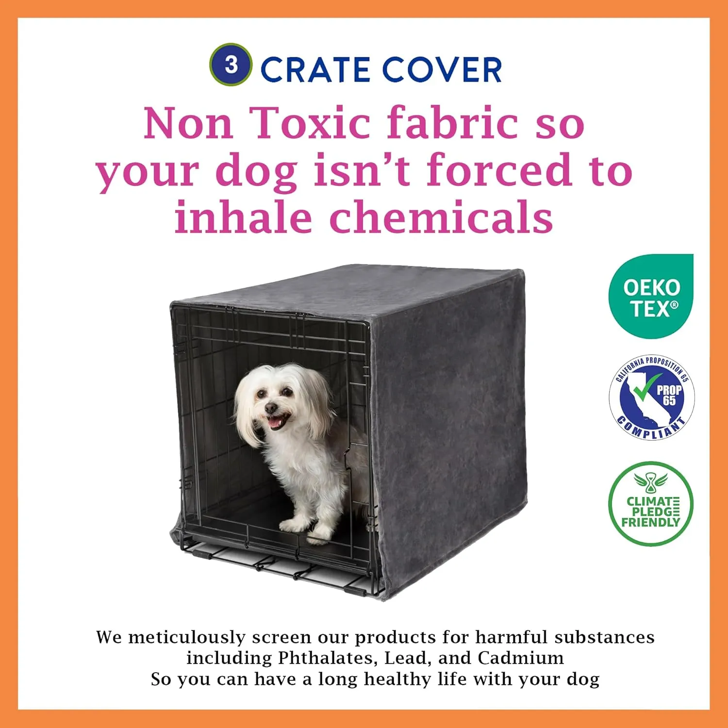 Pet Dreams 3-Piece Set Includes Dog Crate Cover, Dog Mat & Bumper Pad- Washable Kennel Bedding fits iCrate Cages 24, 30, 36, 42 Inch (Khaki, Large, 36")