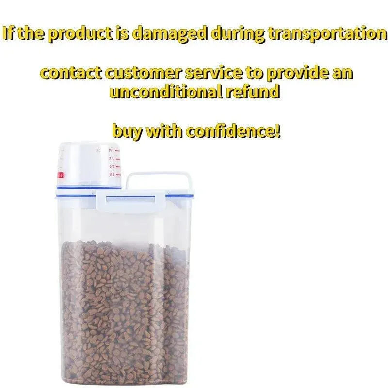 Pet Food Storage Pail with Measuring Cup 1.5kg/2kg