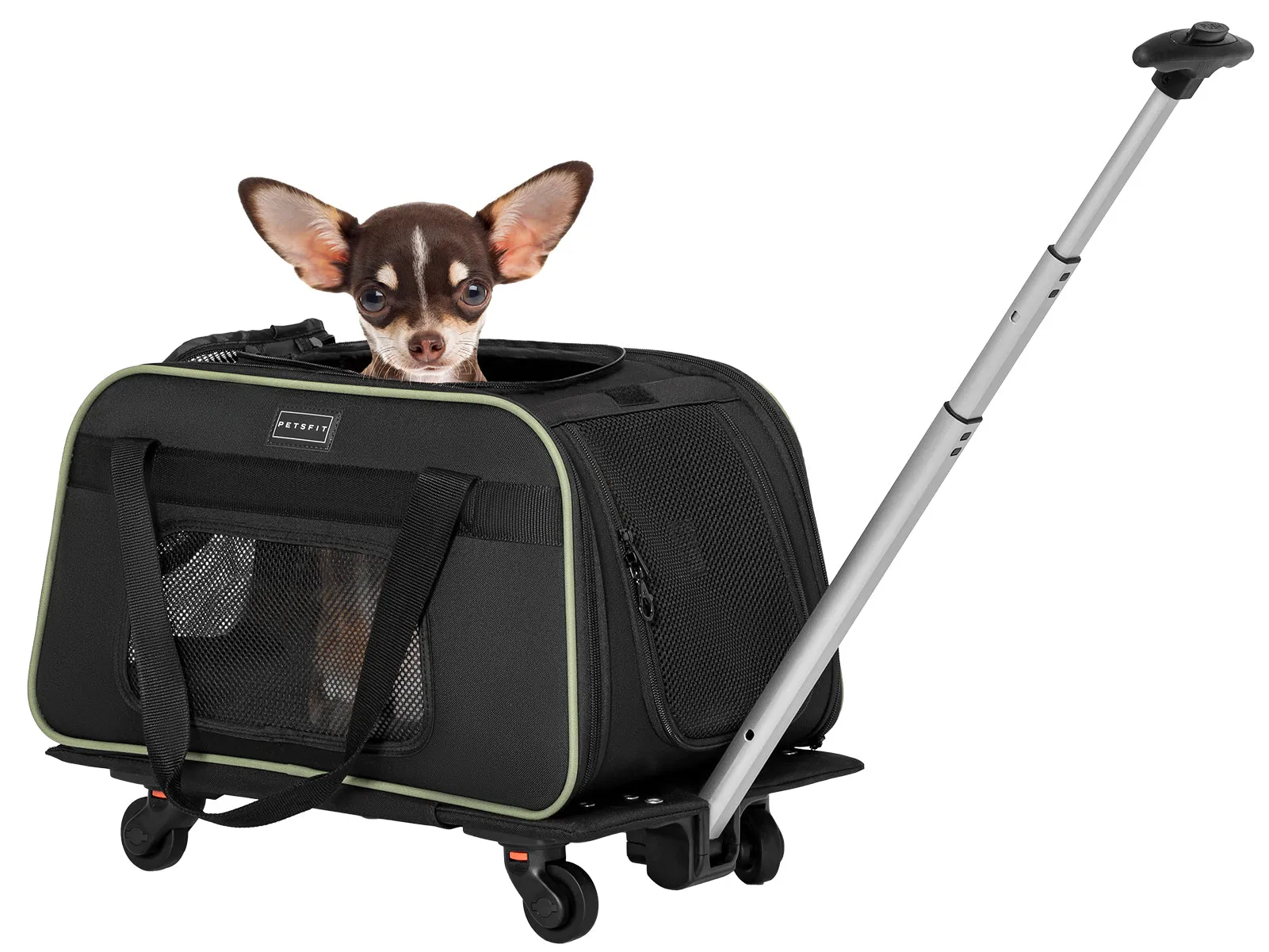 PETSFIT Airline Pet Carrier With Wheels