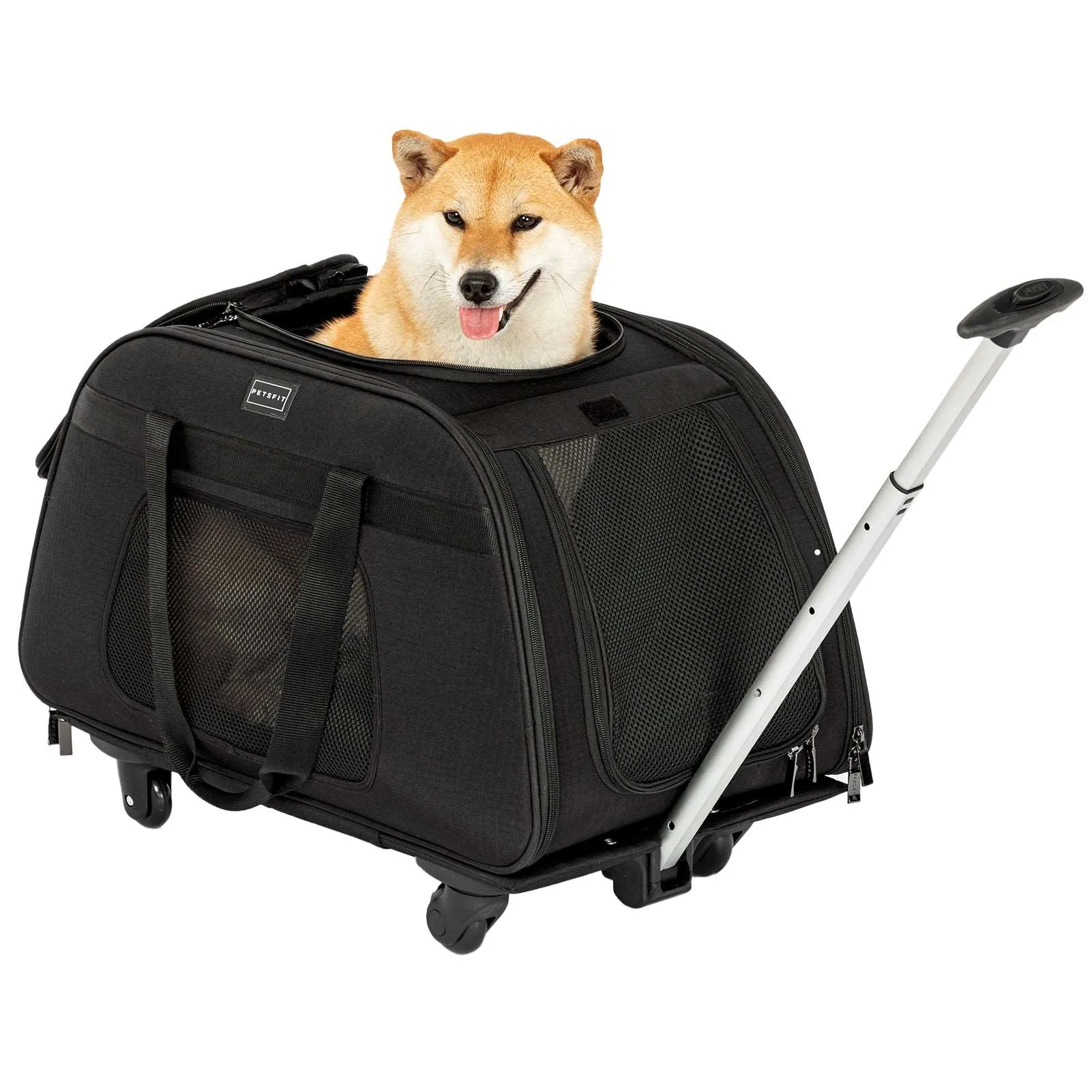 PETSFIT Airline Pet Carrier With Wheels