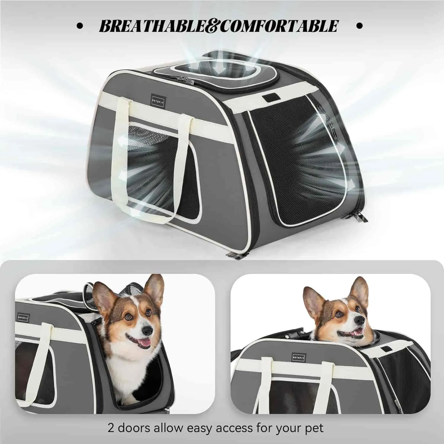 PETSFIT Airline Pet Carrier With Wheels