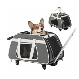 PETSFIT Airline Pet Carrier With Wheels