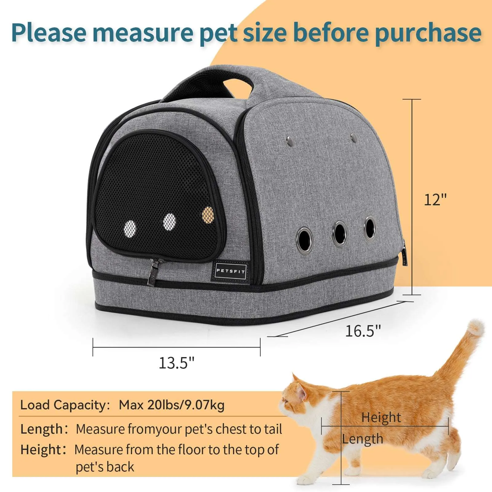PETSFIT Soft Sided Small Dog Kennel & Cat Kennel