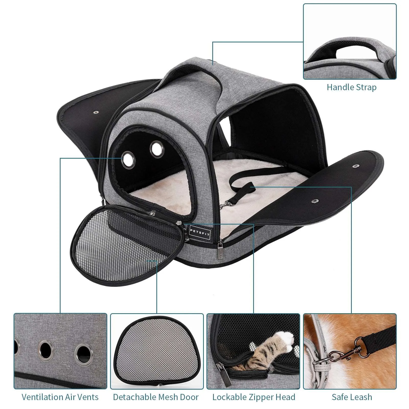 PETSFIT Soft Sided Small Dog Kennel & Cat Kennel