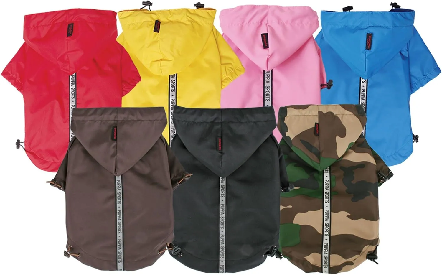 Puppia Authentic Base Jumper Raincoat, Small, Black
