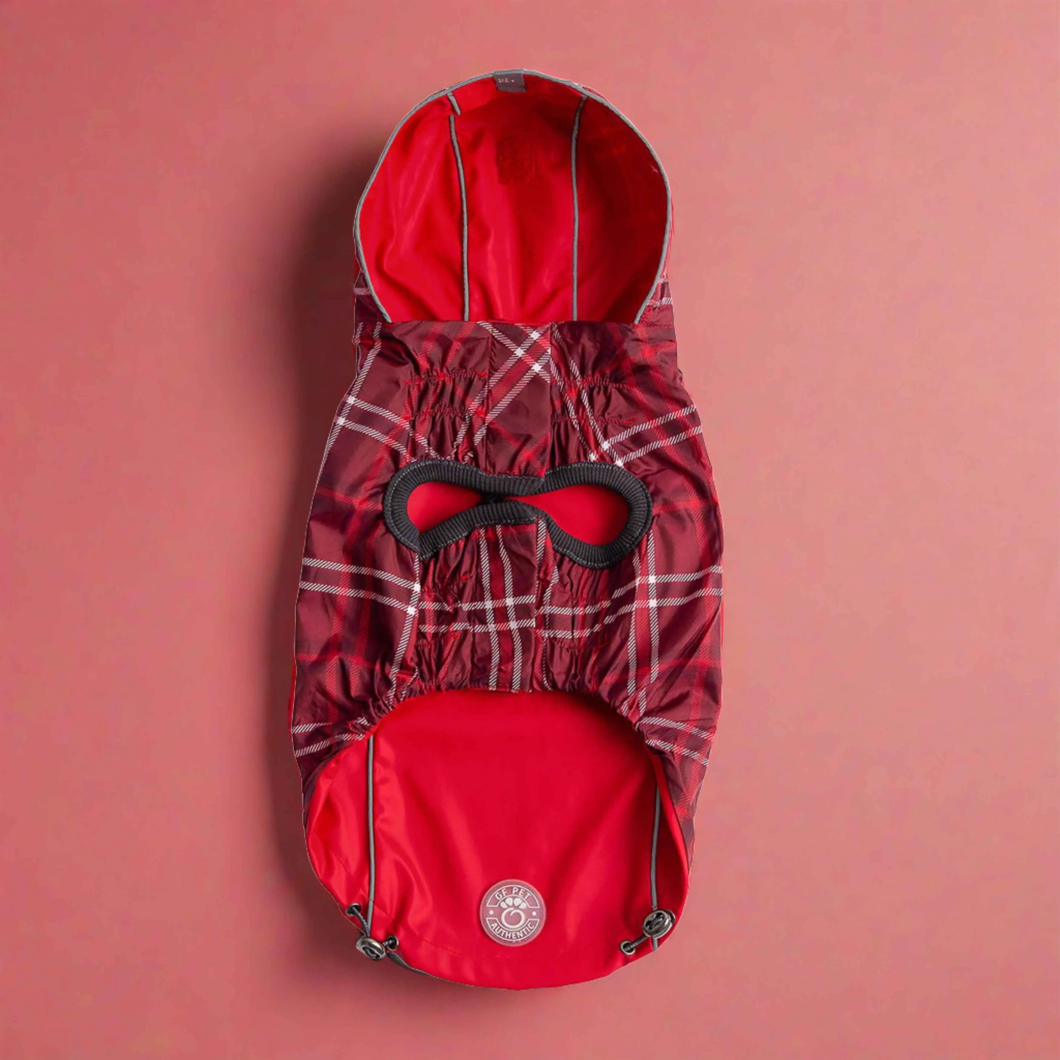 Reversible Elasto-Fit Raincoat - Red