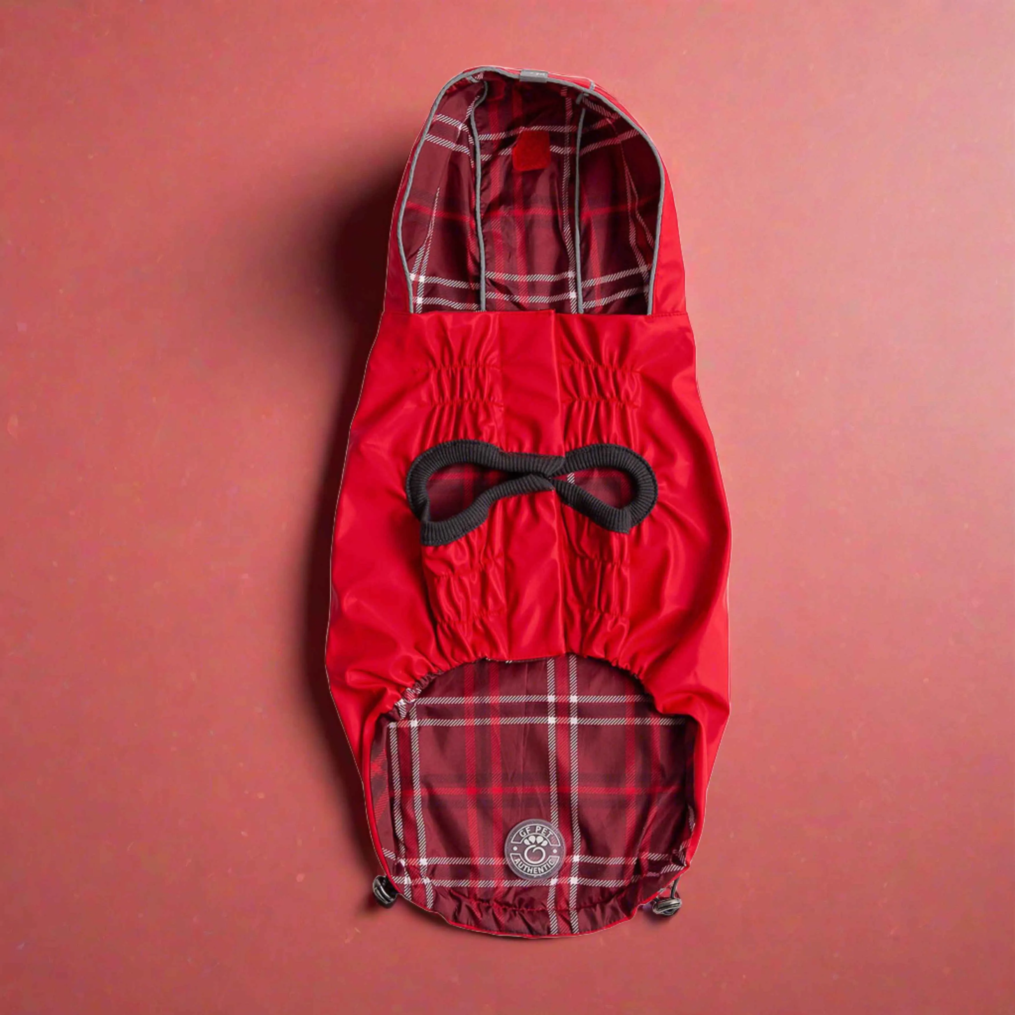 Reversible Elasto-Fit Raincoat - Red