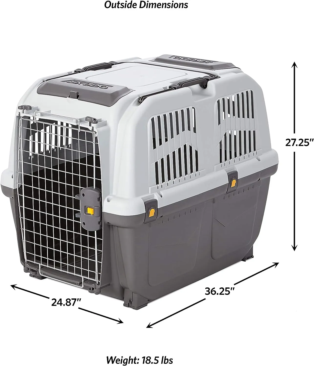 SKUDO PLASTIC CARRIER FOR LARGER DOGS