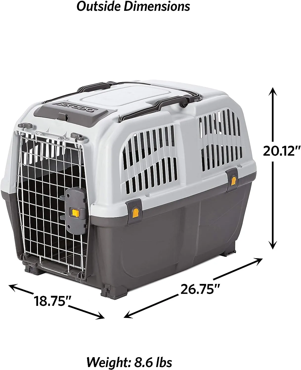 SKUDO PLASTIC CARRIER FOR LARGER DOGS