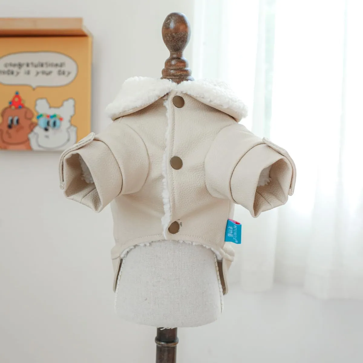 Small Dog Winter Denim Jacket Fleece Lined Puppy Cute Jean Clothes Cold Weather Dog Cozy Warm Coats Chihuahua Yorkie Stylish Clothes Christmas Holiday Birthday Dog Outfits