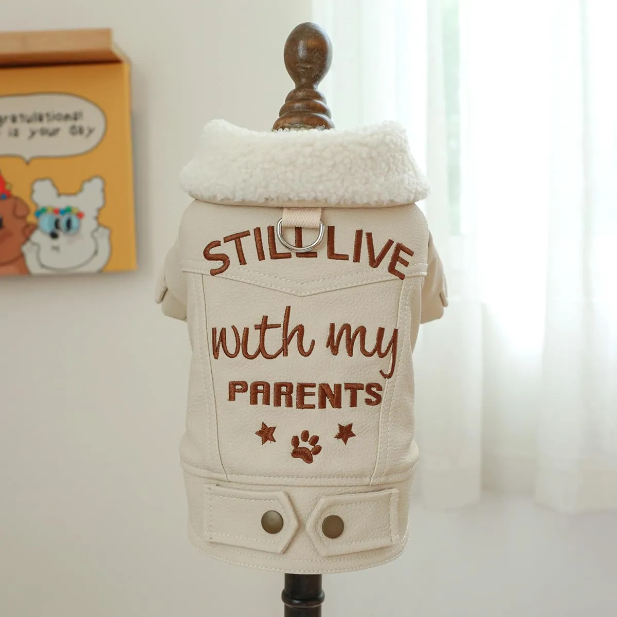 Small Dog Winter Denim Jacket Fleece Lined Puppy Cute Jean Clothes Cold Weather Dog Cozy Warm Coats Chihuahua Yorkie Stylish Clothes Christmas Holiday Birthday Dog Outfits