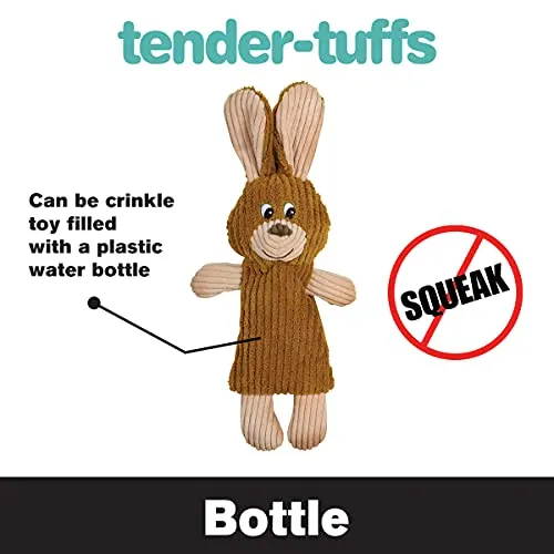 Snuggle Puppy Tender-Tuffs No Squeaker Rabbit & Water Bottle Dog Toy