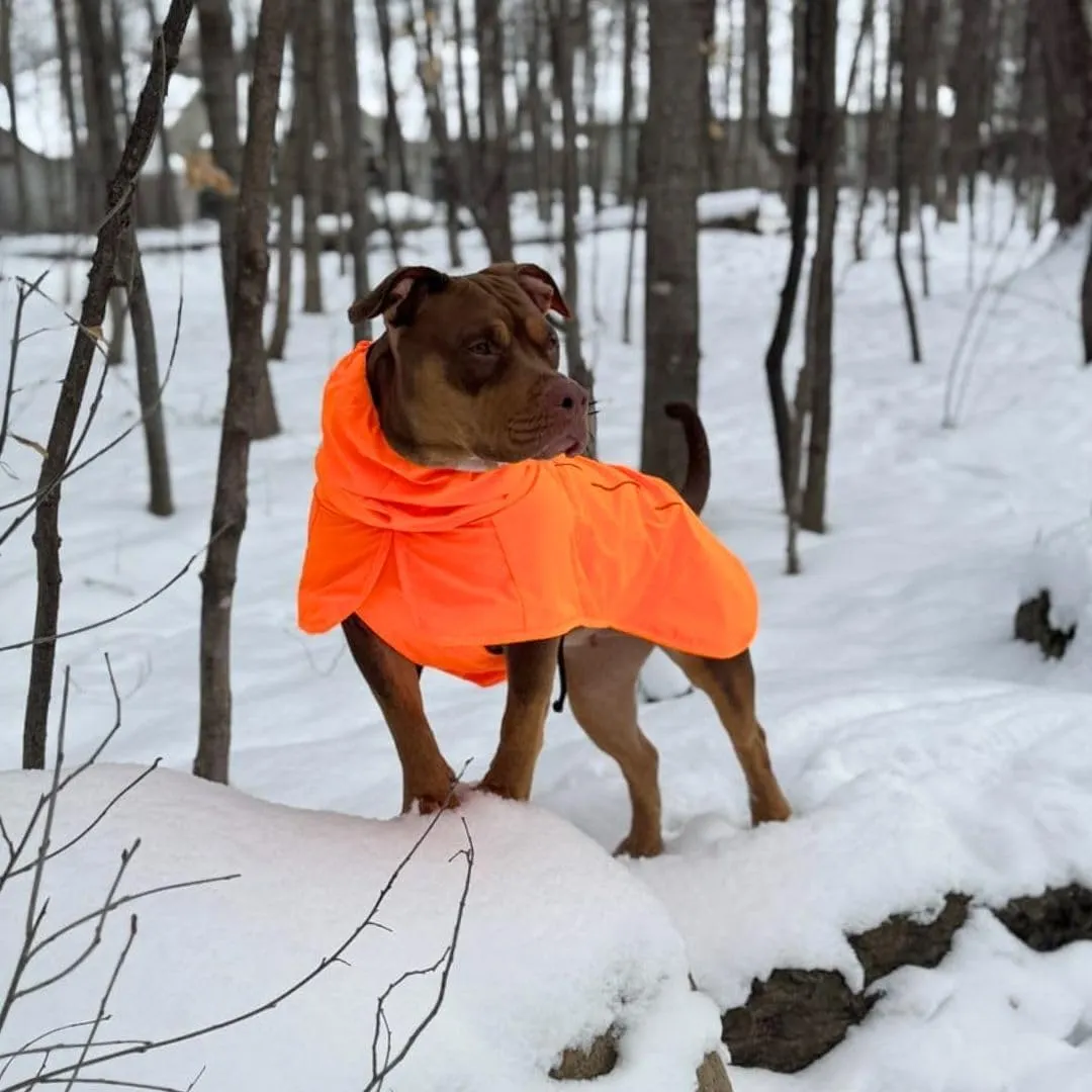 Spark Paws Dog Raincoat, Waterproof Windproof Rain Jacket, for Small Medium Large Extra Large Dogs, Reflective Breathable Full-Body Coverage Dry Suit - Orange - 3XL