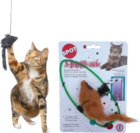 SPOT A-Door-Able Bouncing Mouse Cat Toy - Hanging Rattle & Catnip Interactive Toy, Entertain Cats for Hours, Indulge Natural Hunting Instincts, Provide Mental Stimulation, Suspend From Any Door Frame
