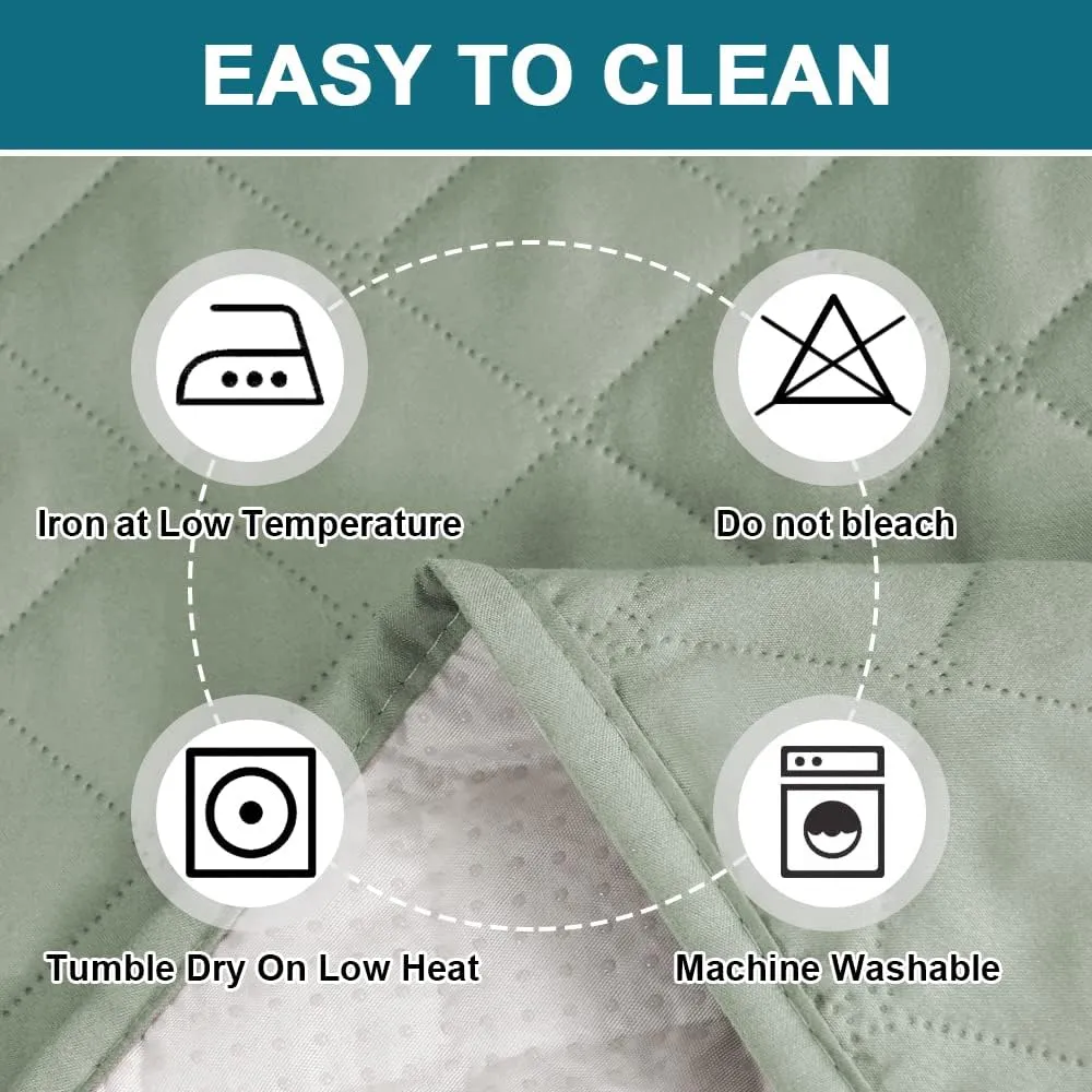 Turquoize 100% Waterproof Couch Cover Sofa Covers Washable Couch Covers for 3 Cushion Couch Sofa Pet Friendly Triple Non-Slip Couch Cover for Dogs Furniture Covers for Pets, Kids,Dog (Sofa 70", Sage)