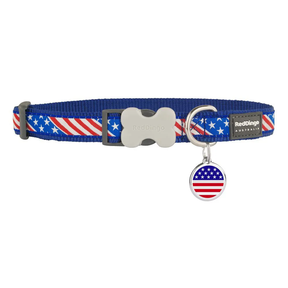US Flag Dog Collar