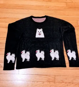 Warm & Cozy Samoyed American Eskimo Finnish Spitz Dog Ladies Sweater