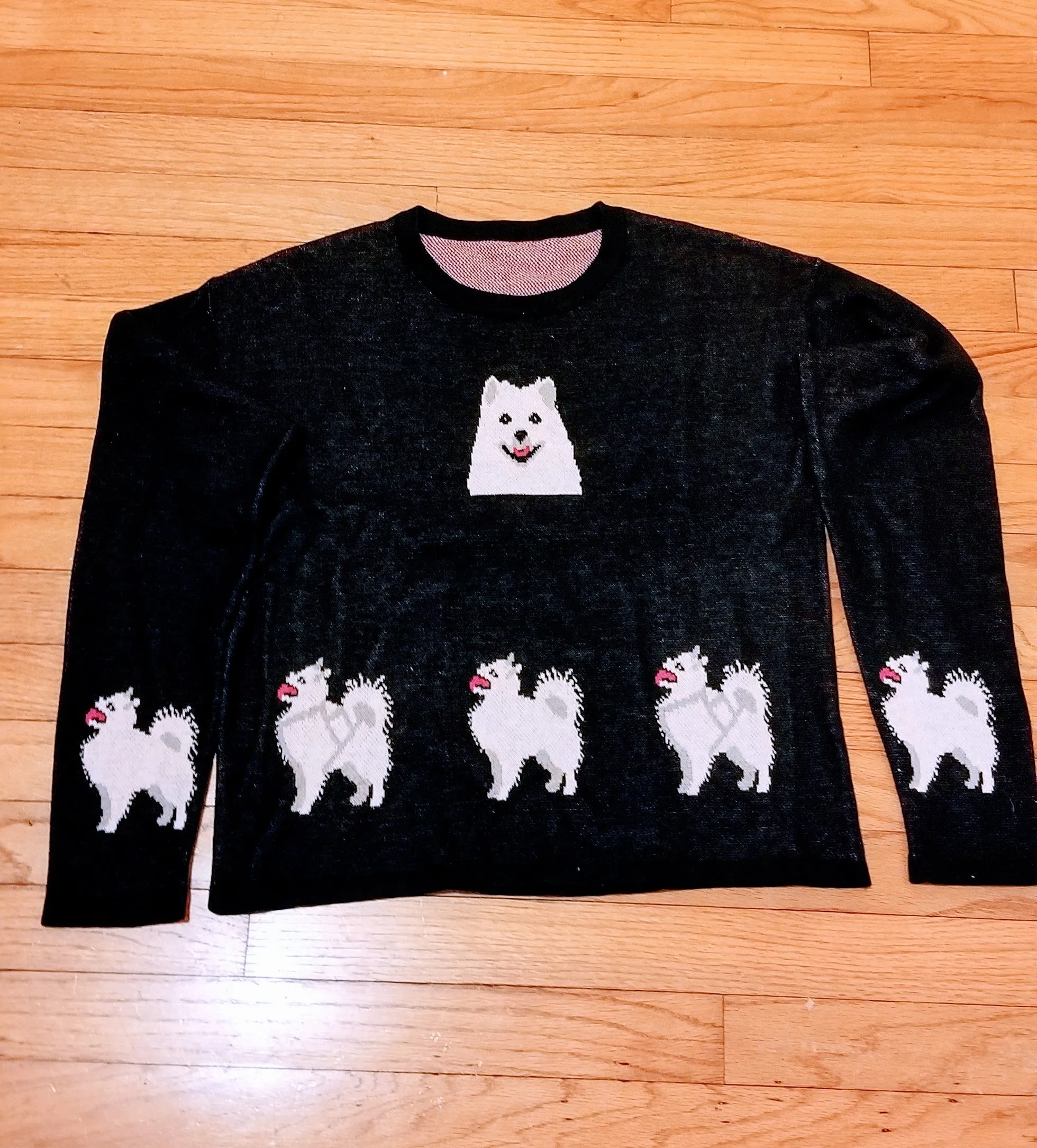 Warm & Cozy Samoyed American Eskimo Finnish Spitz Dog Ladies Sweater