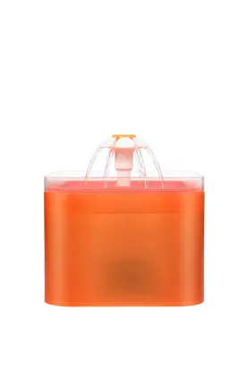 YES4PETS Dog Cat Water Feeder Automatic Electric Pet Water Fountain  Bowl Dispenser W LED Orange